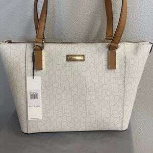 NWT Calvin Klein Cream Tote Bag